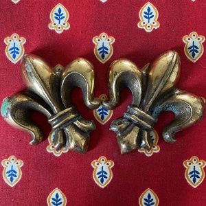 Fleur de Lis I 2 Solid Brass Paperweights
